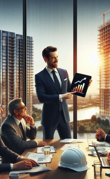 Administrador y desarrollador, analizando nuevo condominio.