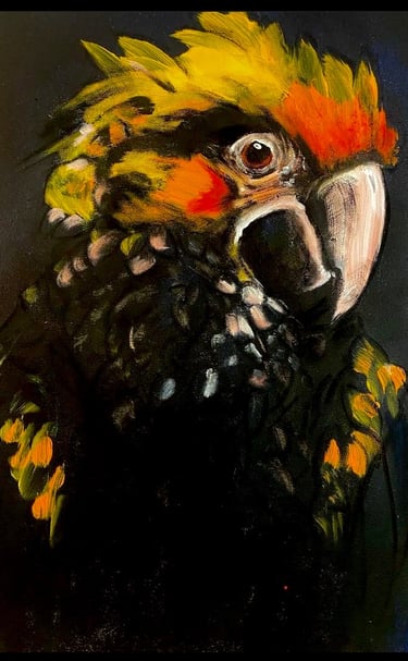 Papagei Acryl auf Leinwand