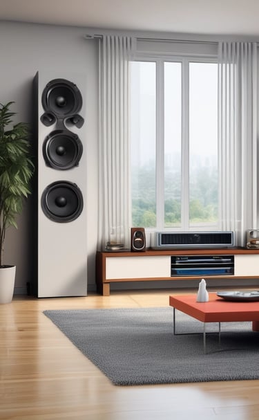 A professional installation team working on a home theater project.