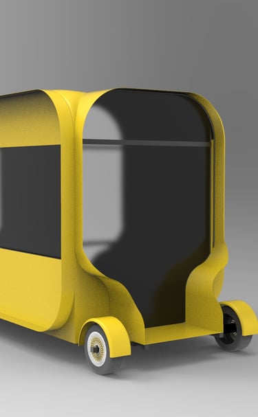 Bapsule : Compact metal pop-up shop with food prep area