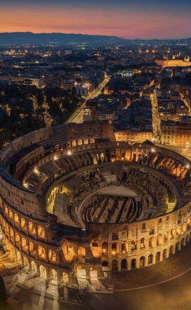 View of Rome and Colosseum on a holiday planned by Francesco Margaretini Travels & Events