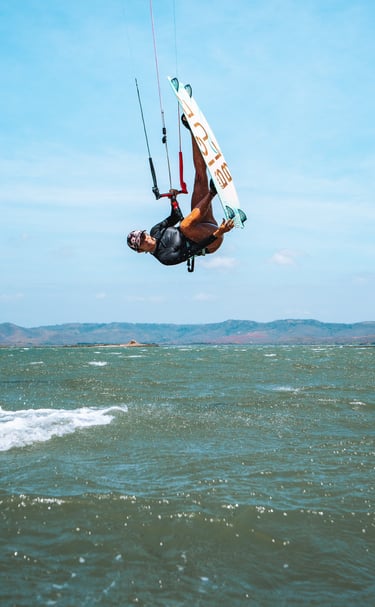 Girl Kitesurfing Costa Rica