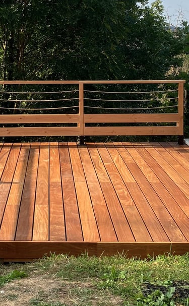 terrasse en bois exotique