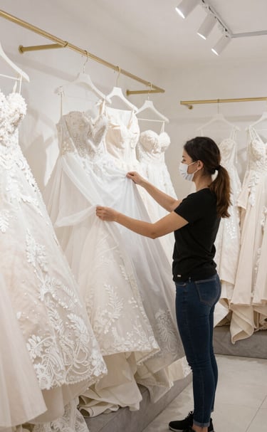 A selection of leather belts, wallets, and bags displayed on a rustic wooden table.