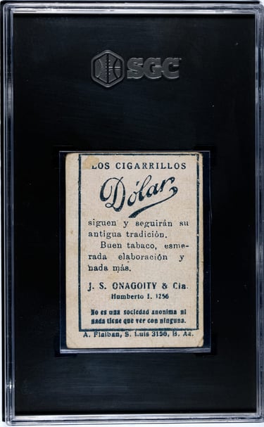 Rare 1925 to 1928 J.S. Onagoity Dolar Cigarillos Basket-ball card prewar