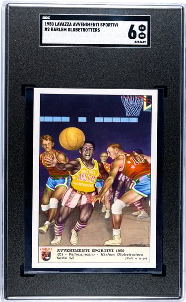 Rare Italian Harlem Globetrotters Vintage Basketball Card
