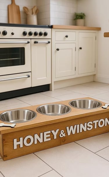 Triple Pet Feeding Station