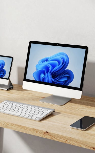 Smart lighting setup illuminating a cozy bedroom with soft, adjustable colors.