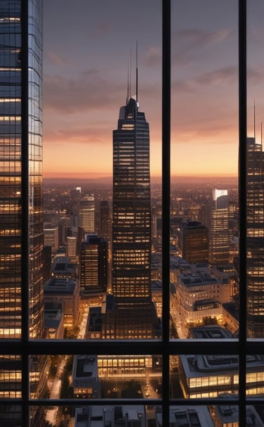 Mumbai skyline at dusk highlighting jbsd group headquarters.