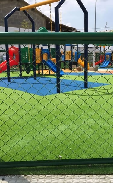 malla eslabona verde