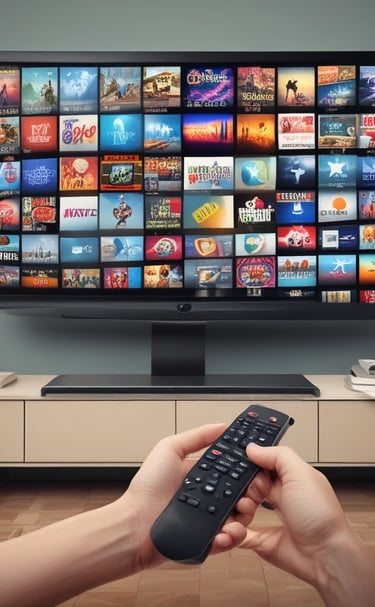 Close-up of a sleek smartphone with a glowing screen on a wooden table.