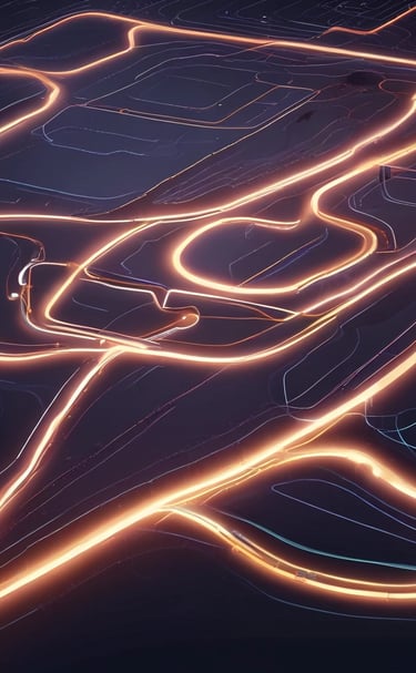 Abstract tech visualization representing accelerated business operations.