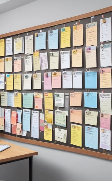 Modern workspace with multiple screens showing productivity optimization tools.