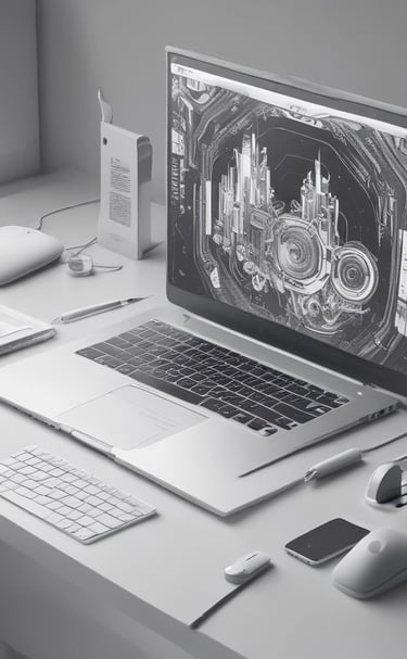 Abstract tech visualization representing accelerated business operations.