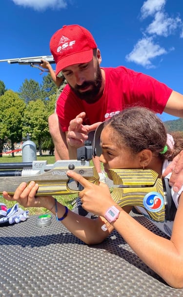 cours de biathlon a plomb activité Vercors en famille été