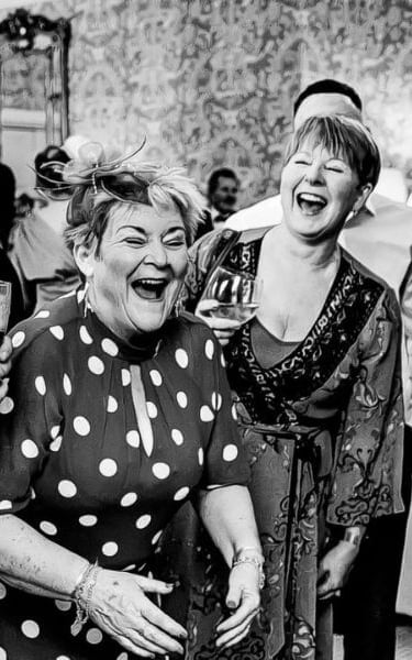 laughing guests
