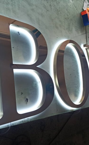 SS steel letter for shop