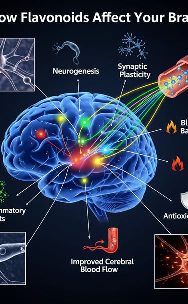 Flavonoids from cacao in the brain