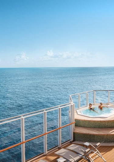 Ocean view from hot tub