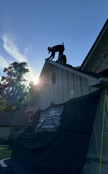 Full residential roof replacement for home in Tyler, TX, including Catch-All system for protection