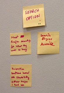 image of sticky notes suggesting search option preferences