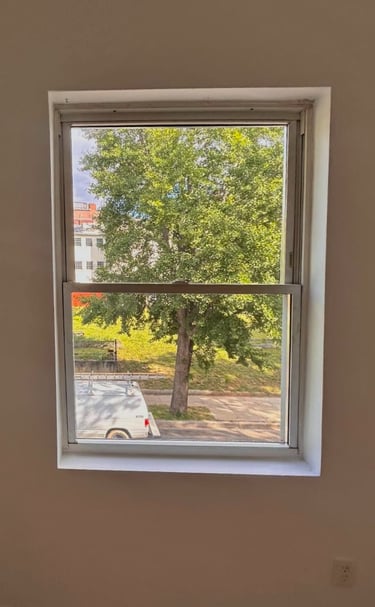 Custom house window glass installation
