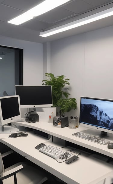 A tranquil outdoor setting with people practicing mindfulness and relaxation.