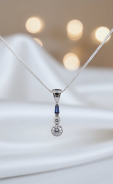 Family pendant, redesigned. Allowing the client to cherish their loved one. Diamonds, sapphire, 14kt