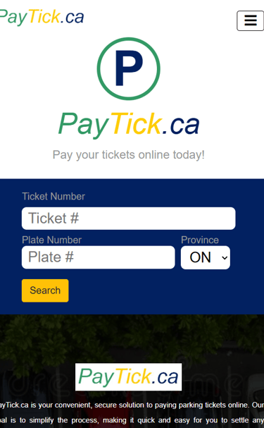 Pay Condominium Tickets On-line at PayTick.ca
