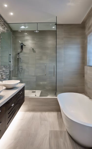 a custom basement bath