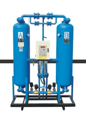 adsorptive air dryer for moisture removal in compressed air systems