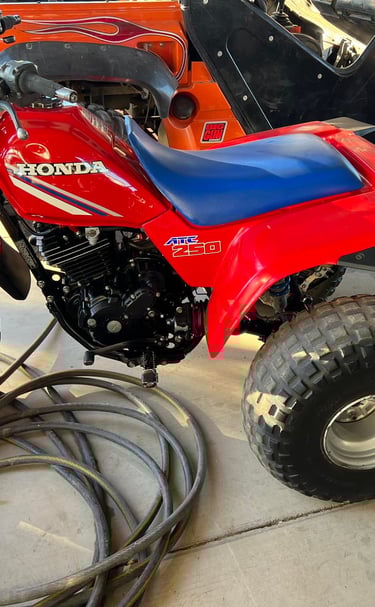 ATV being serviced at Casualty Powersports