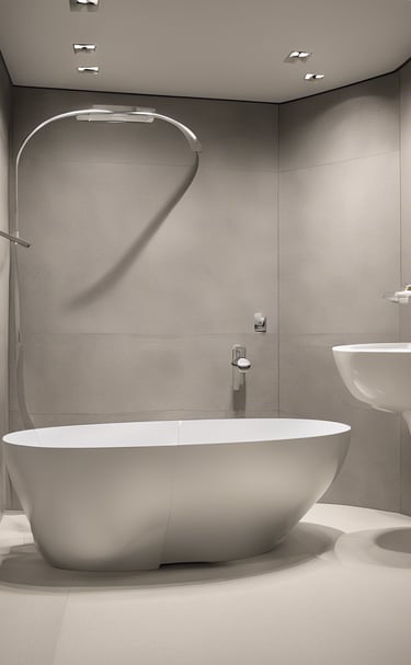 Numerous air conditioning units are densely packed on the exterior wall of a multi-story building. The image shows a very urban setting, with a grid-like arrangement of metal platforms supporting the units. Adjacent to this setup is a zigzagging metal staircase, leading to various floors of the building. The overall appearance is industrial and cluttered.