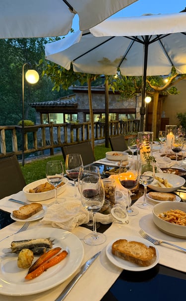 cena jardín