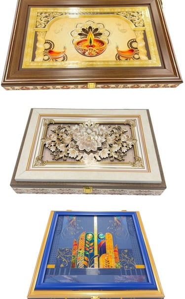 a collection of three different types of decorative items