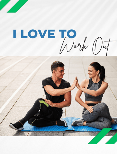 a man and woman doing yoga together