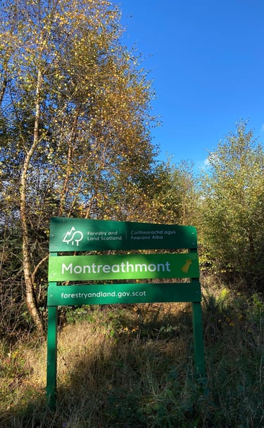 Montreathmont Forest sign