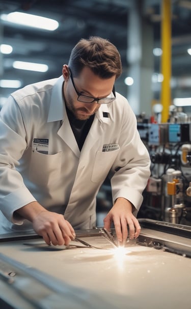 Technicien industriel dans une usine