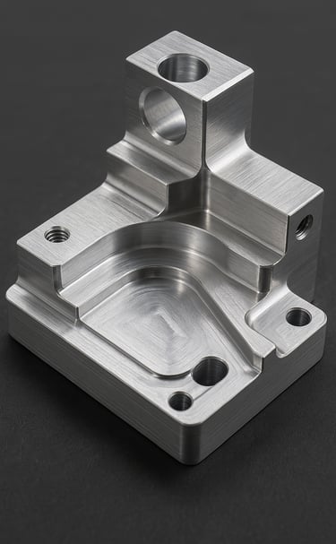aluminiowe część po obróbce CNC