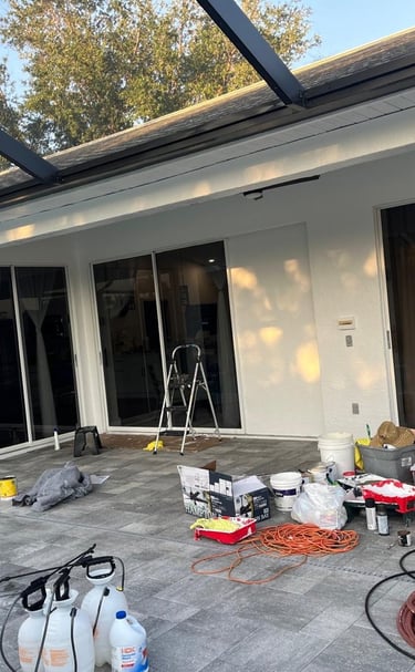 a pool with a pool and a pool in the background