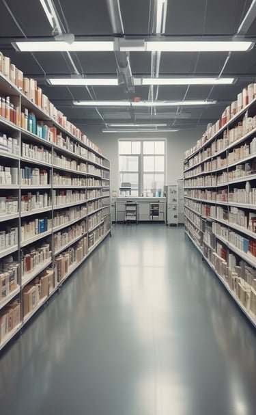 Stack of sealed medical supply packages labeled for distribution across Mexico