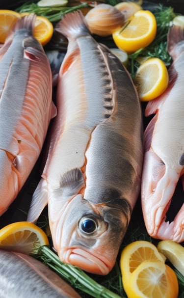 A fishing boat unloading fresh catch for export.