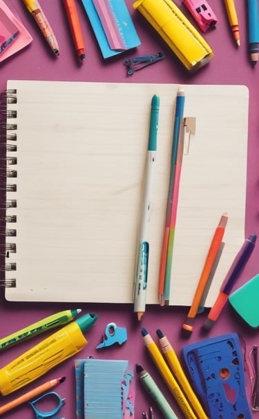 A vibrant display of assorted colorful notebooks stacked neatly.