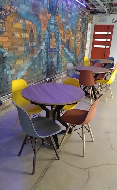 comedor de herrería y madera