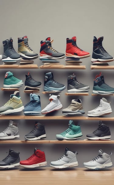 A stylish Nike apparel display inspired by NBA street fashion.