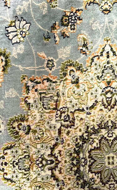 silk turquoise rug