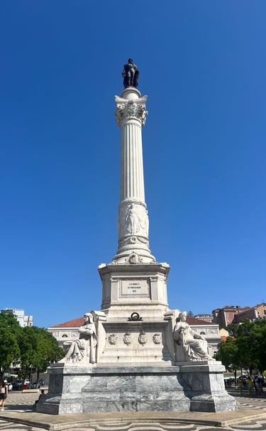  Monument to D. Pedro IV (also known as the Column of Pedro IV) in Lisbon, Portugal