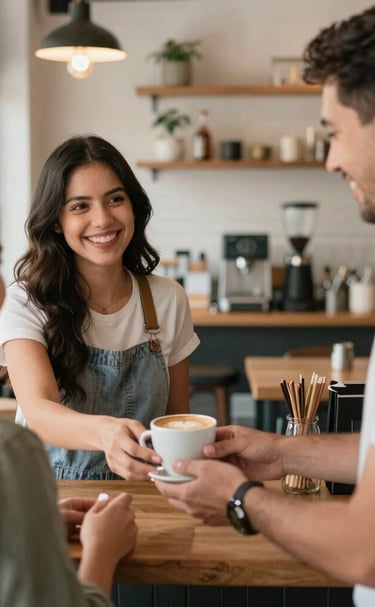A group of satisfied clients celebrating their new business opportunities outdoors.