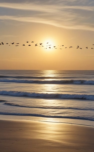 A serene sunset over a Texas Hill Country vineyard with rolling hills.