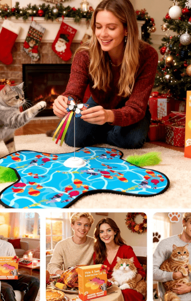 Interactive Cat Toys for Indoor Cats: Fluttering Butterfly, Moving Concealed Feathers, Realistic Ani